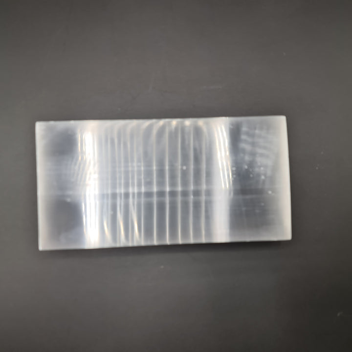 Selenit Ladeplatte 20cm x 10cm - Selenit Platte Scheibe
