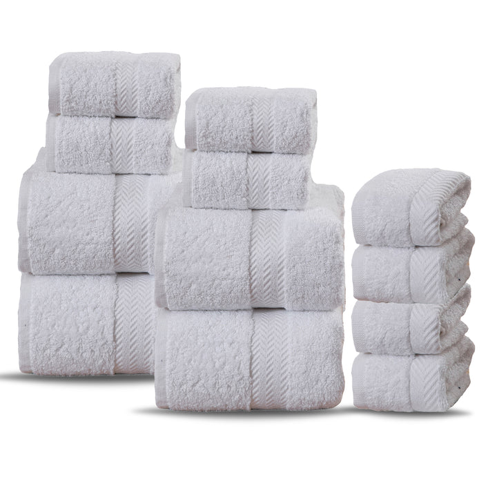 12er-Set Handtücher aus 100% ägyptischer Baumwolle 450 gsm