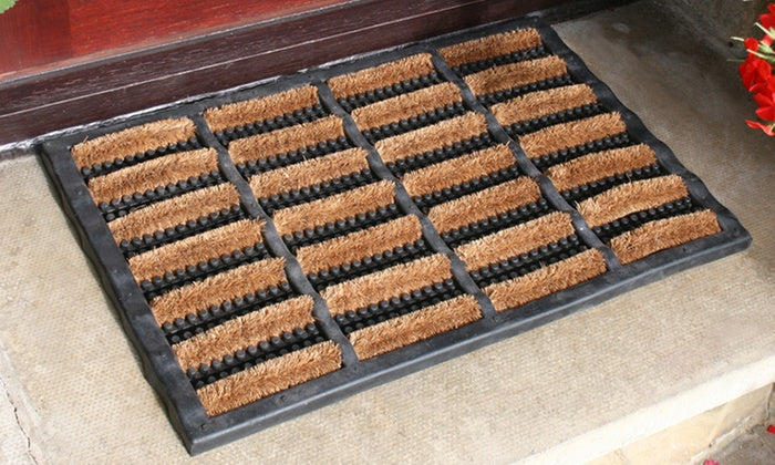 1x Tuffscrape Fußmatte aus Gummi und Kokosfaser 40 x 60 cm